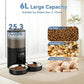 Sweetcrispy Automatic Cat Feeder for 2 Cats, 6L Automatic Pet Feeder