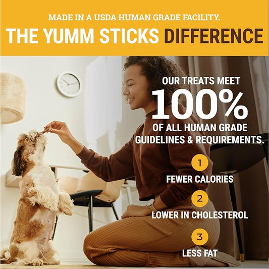 etta says! Yumm Sticks, Human-Grade Chicken Dog Treats, 24 Count, 1 Pack