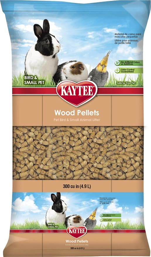 Kaytee Wood Pellets Pet Bird & Small Animal Litter, 8 lb Bag