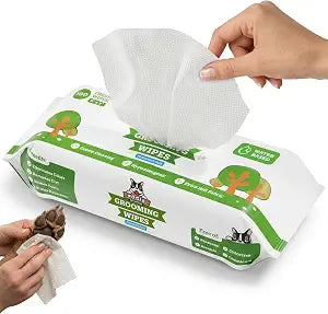 Pogi's Dog Grooming Wipes for Paws & Butt, Fragrance Free, 100 Wipes