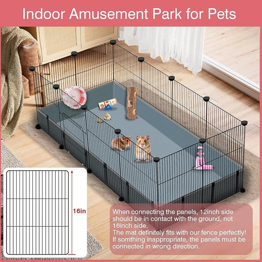 VISCOO 12 Panels Small Animal Playpen, 48" x 24" x 16" Guinea Pigs Cages