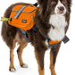 PetAmi Dog Backpack for Medium Large Dogs, Hiking Saddle Bag, Orange