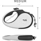 TUG Original Retractable Dog Leash, 16 ft (Medium, White)