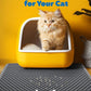 Powools Cat Litter Mat, 23.2 x 14.6 in, Waterproof, Non-Slip, Grey