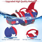 Malier Dog Life Jacket, Ripstop American Flag Dog Life Vest for Swimming Boating, Shark Puppy Lifesaver with High Buoyancy Swimsuit for Small Medium and Large Dogs (X-Small)