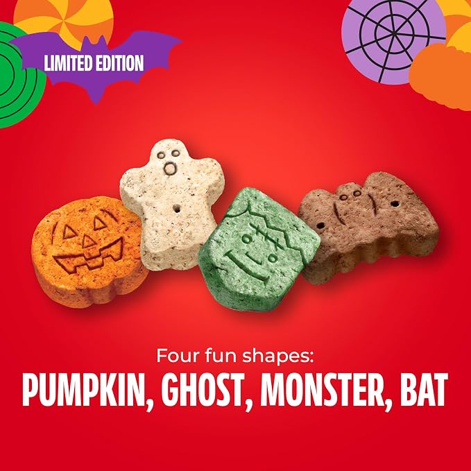 Milk-Bone Spooky Biscuits, Halloween Dog Treats, 24 Oz. Pail