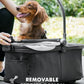 Pet Stroller for Small Dogs and Cats, One-Click Foldable Dog Stroller with Detachable Carrier & 3 Safety Tethers, Holds up to 33 lbs, Storage Basket & Cup Holder, Breathable Mesh, Black