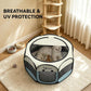 Siedihit Dog Cat Playpen, Puppy Pet Playpen Indoor for Small Dog Crate Tent Cage Outdoor, Portable Pop Up Dogs Enclosure Kennel with Carrying Case for Dogs/Cats/Rabbits(Grey, Small