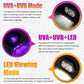 LED UVB Reptile Lamp, Adjustable LED Terrarium Light with 3 Modes, 5 Brightness Levels, 4/8/12H Daily Cycle Timer, Long-Life for Small to Medium-Large Reptiles Such as Bearded Dragons