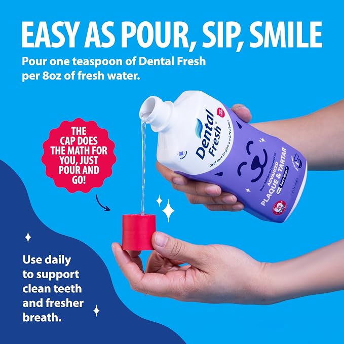 Dental Fresh Advanced Plaque & Tartar Water Additive for Dogs & Cats, 17 oz
