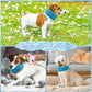 Dog Cooling Bandana Collar, Dog Bandanas Ice Instant Cooling Pet Bandana Scarf Collar Small Medium Dogs, Breathable Ice Towels Bulldog Cats Ice Collar Summer Cooling Towel Neck Wrap Leash Hole Blue