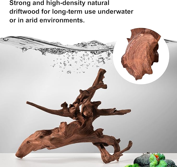 majoywoo Natural Driftwood for Aquarium Decor Fish Tank Decor Reptile Decor