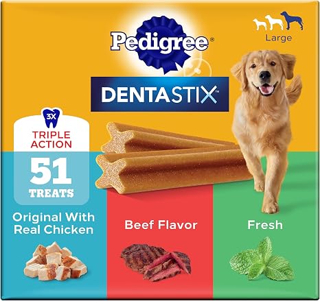 Pedigree Dentastix Large Breed Dental Dog Treats, Variety, 51 Count