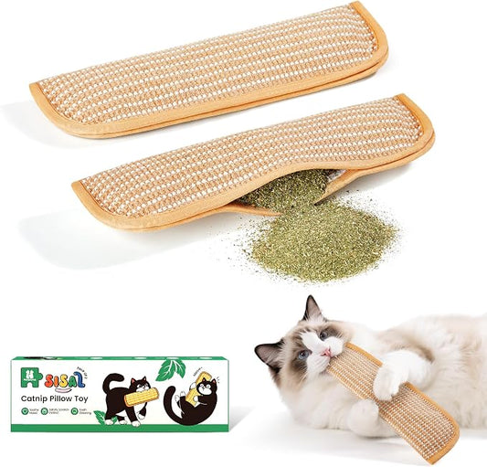 Potaroma Cat Toys Pack of 2 with 6000mg A+ Organic Catnip, Sisal Material