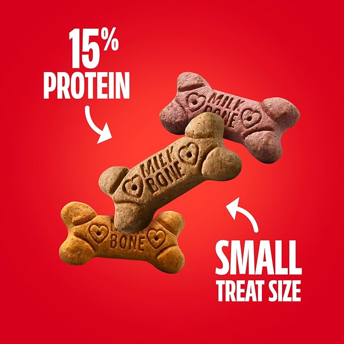 Milk-Bone Peanut Butter Flavor Biscuits, Small Dog Treats, 7 Lb.