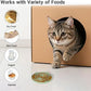 Bifeaw Slow Feeder Cat Bowl, Easy to Clean Silicone Bowl, Ideal for Dry and Wet Food (Green and Blue)