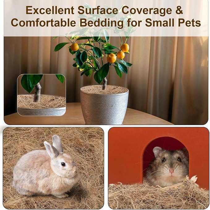 Sukh Coconut Fiber for Bird Nest - Bird Nest Bedding for Hummingbird Finch