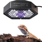 LED UVB Reptile Lamp, Adjustable LED Terrarium Light with 3 Modes, 5 Brightness Levels, 4/8/12H Daily Cycle Timer, Long-Life for Small to Medium-Large Reptiles Such as Bearded Dragons