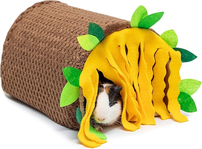 Guinea Pig Hideout, Fleece Tunnel House Small Pet Cage Accessories