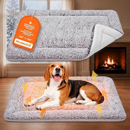 Self Warming Cat Bed, Reversible Cooling Mat for Cats, Gray, 24 x 36 Inches
