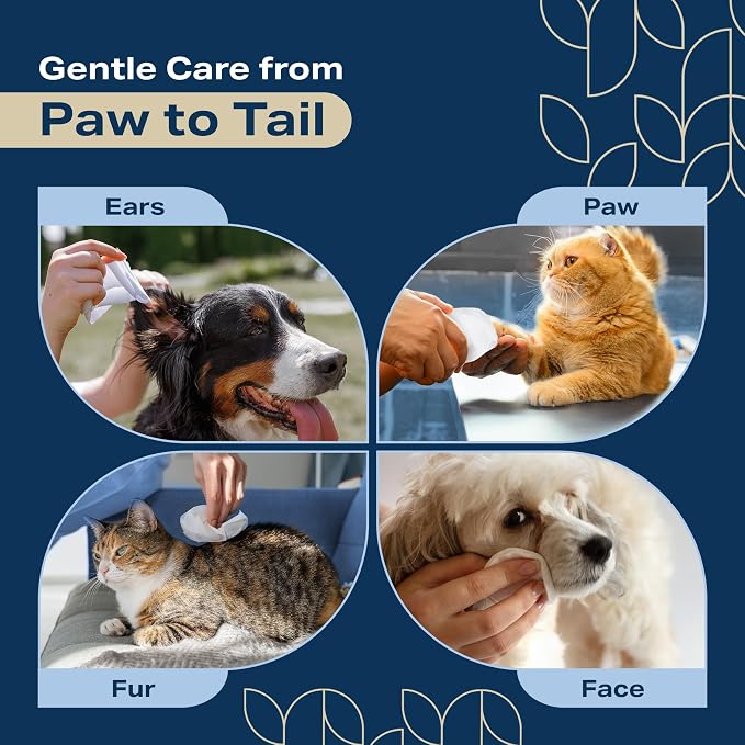 Dog Wipes for Paws and Butt (400 Ct) Plant Based Pet Wipes for Dogs & Cats