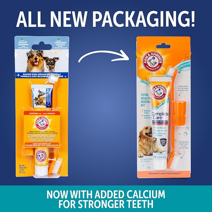 Arm and Hammer Complete Care Dog Dental Kit, Chicken Flavor, 2.5 Oz