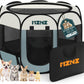Dog Playpen, Portable Cat Playpen Crate Indoor for Dogs Cats Rabbits, Foldable Small Animal Guinea Pigs Bunny Cage Enclosure for Outdoor, Pop Up Dogs Cats Tent Kennel with Carrying Case, Grey