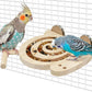 Bird Foraging Toys with Perch, for Novice/Older/Slow-Learning Birds