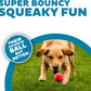 Outward Hound Squeaker Ballz Tennis Ball Dog Toy, Medium, 2.5", 4‑Pack