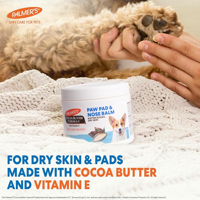 Palmer's for Pets Cocoa Butter Paw Pad and Nose Balm for Dogs, 3.5 Oz