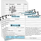 Cat Pet Dog Grooming Cards Groomer Information Check-in Cards for Dog Cat