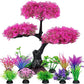 Ameliade Pink Artificial Plastic Tree Aquarium Plants Decor Set, 11PCS