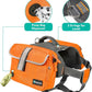 PetAmi Dog Backpack for Medium Large Dogs, Hiking Saddle Bag, Orange