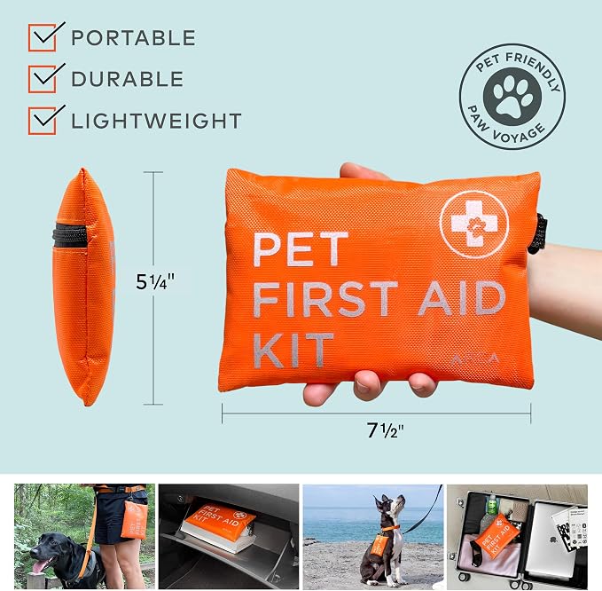 ARCA PET Dog First Aid Kit - Pet Emergency Kit - Water Resistant High Visibility Reflective First Aid Pouch Dog Camping Essentials for Hiking, Backpacking, Sports, Hunting