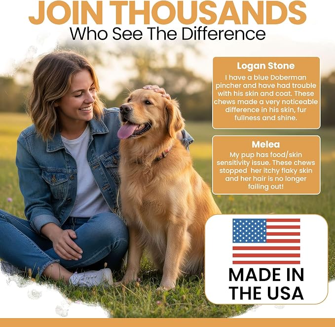 Salmon Oil for Dogs and Cats, 32 oz - Omega-Rich Supplement for Healthy Skin & Coat, Joint & Immune Support - All-Natural Fish Oil Liquid - Premium Pet Care, Made in USA
