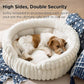 Bedsure ComfyFleece® Washable Cute Small Medium Dog Bed,Round Pet Bed,26in