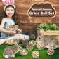 Bunny Rabbit Chew Grass Balls, Rolling Chew Toys for Small Animals (8 Pcs)