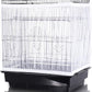 Tamu style Bird Cage Seed Catcher, Stretchy Mesh Skirt, 55-100 inch, White