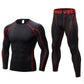Men's Fitness Running Compression Training Suit Tights Long-sleeved Shirt Pants Leggings Sports Suit Fitness Sportswear