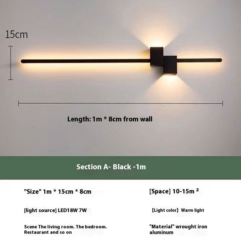 Line Wall Living Room Background Wall Bedroom Bedside Lamp