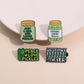 Green Versatile Brooch Vegetables Pickled Cucumber Pickles Cute Accessories Golden M Badge