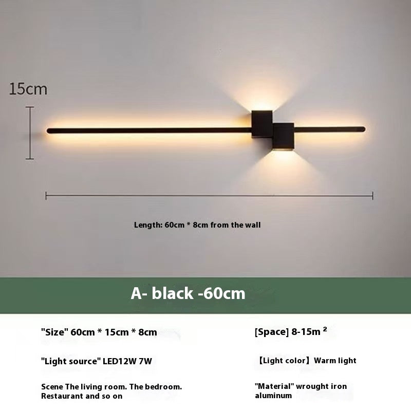 Line Wall Living Room Background Wall Bedroom Bedside Lamp