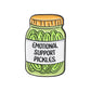 Green Versatile Brooch Vegetables Pickled Cucumber Pickles Cute Accessories Golden M Badge