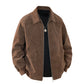 Trendy Lapel Collar Workwear Casual Suede Jacket