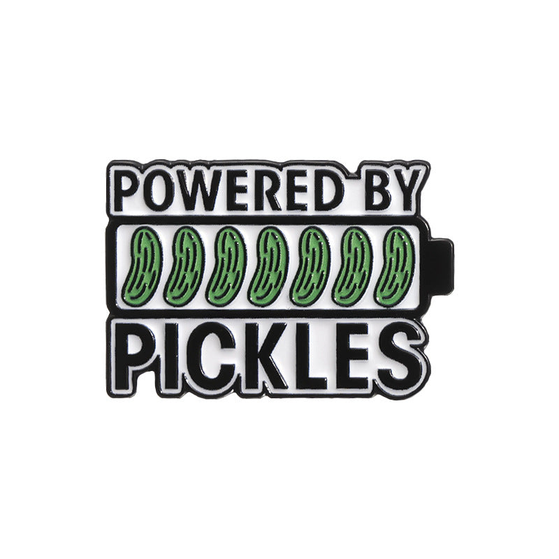 Green Versatile Brooch Vegetables Pickled Cucumber Pickles Cute Accessories Golden M Badge