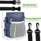 Dog Treat Training Pouch, Dog Food Bag with Waist Shoulder Strap for Treats, Pet Toys, Kibble, Built in Poop Bag Dispenser, 3 Ways to Wear